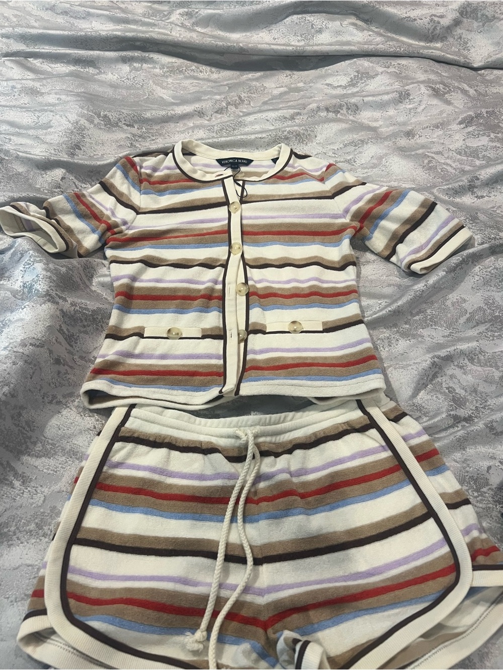 Veronica Beard Cream top and shorts. Bought separately but it’s a set